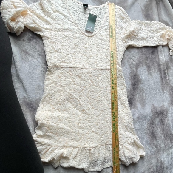 Wild fable nwt cream lace long sleeve dress - Picture 8 of 10